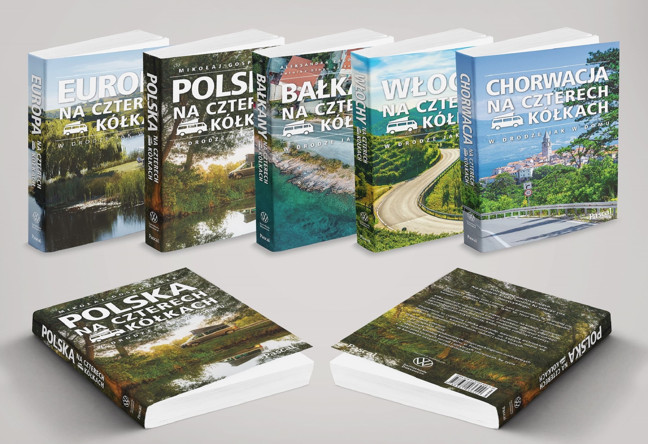 Przewodniki „… na czterech kółkach” marki Volkswagen Samochody Dostawcze i Wydawnictwa Pascal.
